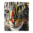thumbnail image 1 of SIDONKU 58x80 inch Super Soft Throw Blanket Colorful The Face of Cat Abstraction in Cubism is Made by Oil on Canvas with Pastel Home Decorative Flannel Velvet Plush Blanket, 1 of 1