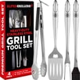 thumbnail image 1 of Set de utensilios para parrilla Alpha Grillers de 4 piezas de acero inoxidable, 1 of 7
