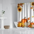 thumbnail image 2 of Shower Curtain for Bathroom Pumpkins Eucalyptus Welcome Fall Bathroom Curtain Durable Funny Bathroom Curtains Hooks Included,72x72Inch, 2 of 5