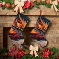 thumbnail image 6 of Lsque 18 Inches Dynamic Fire Bird Art Pattern Christmas Stockings Hanging Ornaments,Knitted Xmas Fireplace Hanging Stocking,Holiday Decoration, 6 of 7