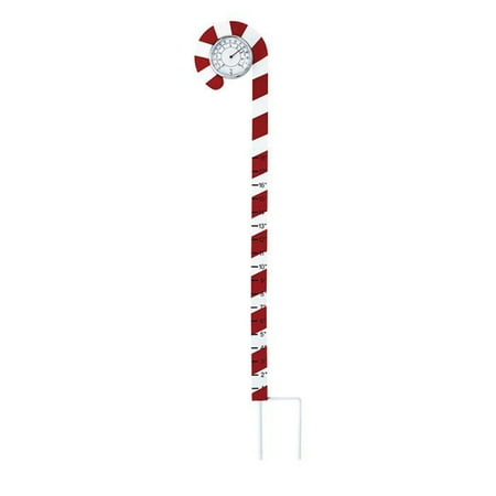 Avon Candy Cane Thermometer & Snow Gauge, Outdoor Holiday Weather Station