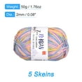 thumbnail image 2 of Uxcell 5 Pack of 50g Cotton Blend Yarn Crochet Craft Yarns for Knitting Colorful Pink, 2 of 6
