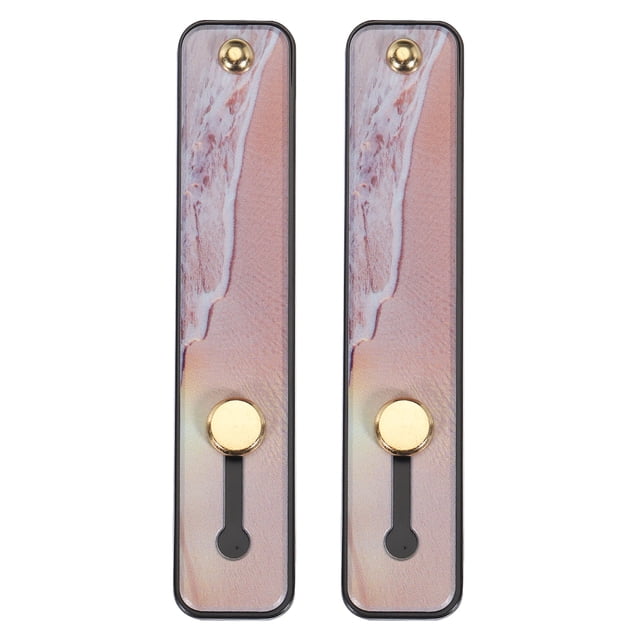 Uxcell 2 Pcs Soporte de dedo para teléfono, banda de silicona, soporte para teléfono negro (playa)