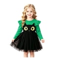 thumbnail image 3 of RFQWOVSR Girls Long Sleeve Tutu Mesh Princess Dress Halloween Party Gown 5-6 Years, 3 of 7