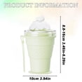 thumbnail image 3 of HomelyJoy Green 2-in-1 Collapsible Silicone Ice Ball Maker Cup, Portable Ice Cube Bottle with Straw and Lid, Foldable Ice Mold Cup Travel Tumbler for Coffee, 3 of 8