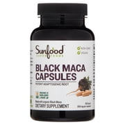 Sunfood Superfoods Black Maca Capsules, 90 Ct