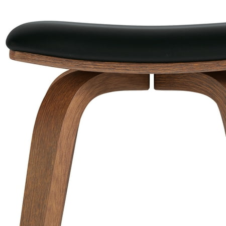 Simpli Home - Larsen Saddle Bar Stool (Set of 2) - Black