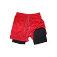 thumbnail image 2 of Men's 2 in 1 Shorts 7" Solid Color Compression Shorts Breathable Fitness and Leisure Sports Beach Pants, 2 of 6