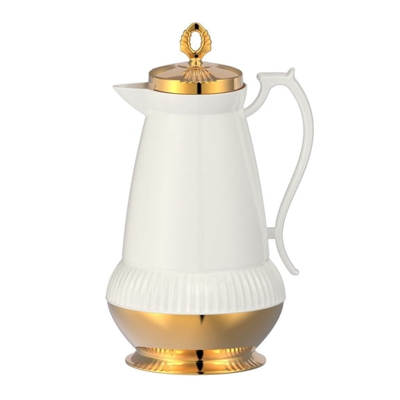 Insulated Coffee Carafe Vacuum Insulated Thermos Flask with Spout,Glass Liner,24 Hour Heat Retention,Vacuum Thermos Tea Pot Carafe Server for Coffee Juice Milk Tea Beverages