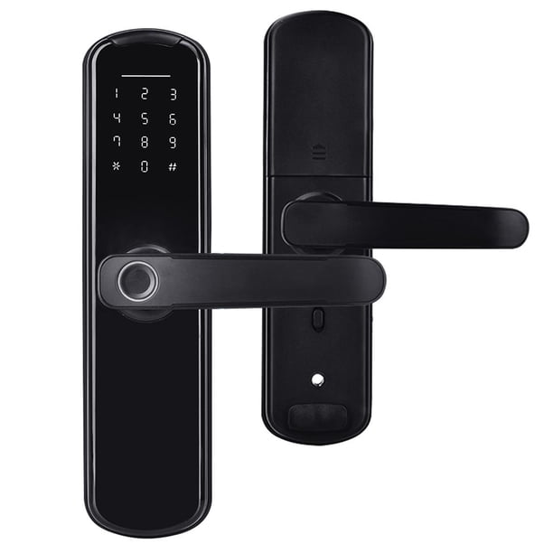 Cerradura De Puerta Inteligente 5 En 1 Huella Digital Y Código Y Llaves Y Tarjeta Ic Y Tuya Wifi Antirrobo Alimentado Por Batería Biométrico Para La Habitación Del Apartamento Del Hogar Kearding EL014240-02