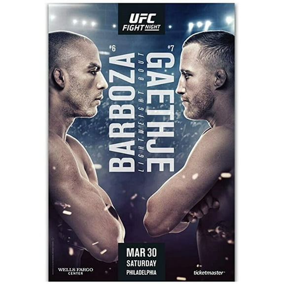 UFC Unisex Philadelphia Mar 30 Saturday Official Poster, Blue, One Size