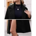 thumbnail image 4 of Abrigo de Invierno para Mujer, Estilo Casual, con Solapa de Muesca y Botonadura Sencilla Negro M, 4 of 10