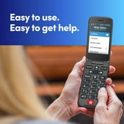 LIVELY Jitterbug Flip2 - Flip Cell Phone for Seniors - Not Compatible with Other Wireless Carriers - Must Be Activated Phone Plan - No SIM Needed - Flip2 Graphite