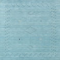 thumbnail image 1 of Ahgly Company Indoor Square Contemporary Sky Blue Abstract Area Rugs, 7' Square, 1 of 6