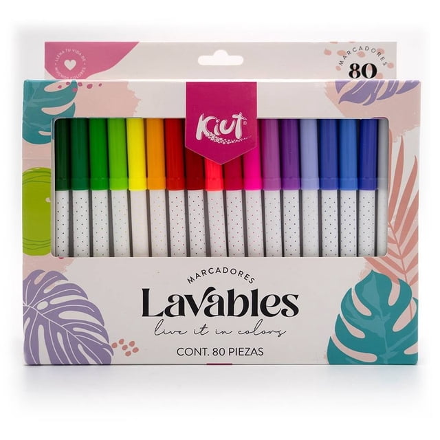 Marcadores Norma Kiut Lavables 80 Piezas