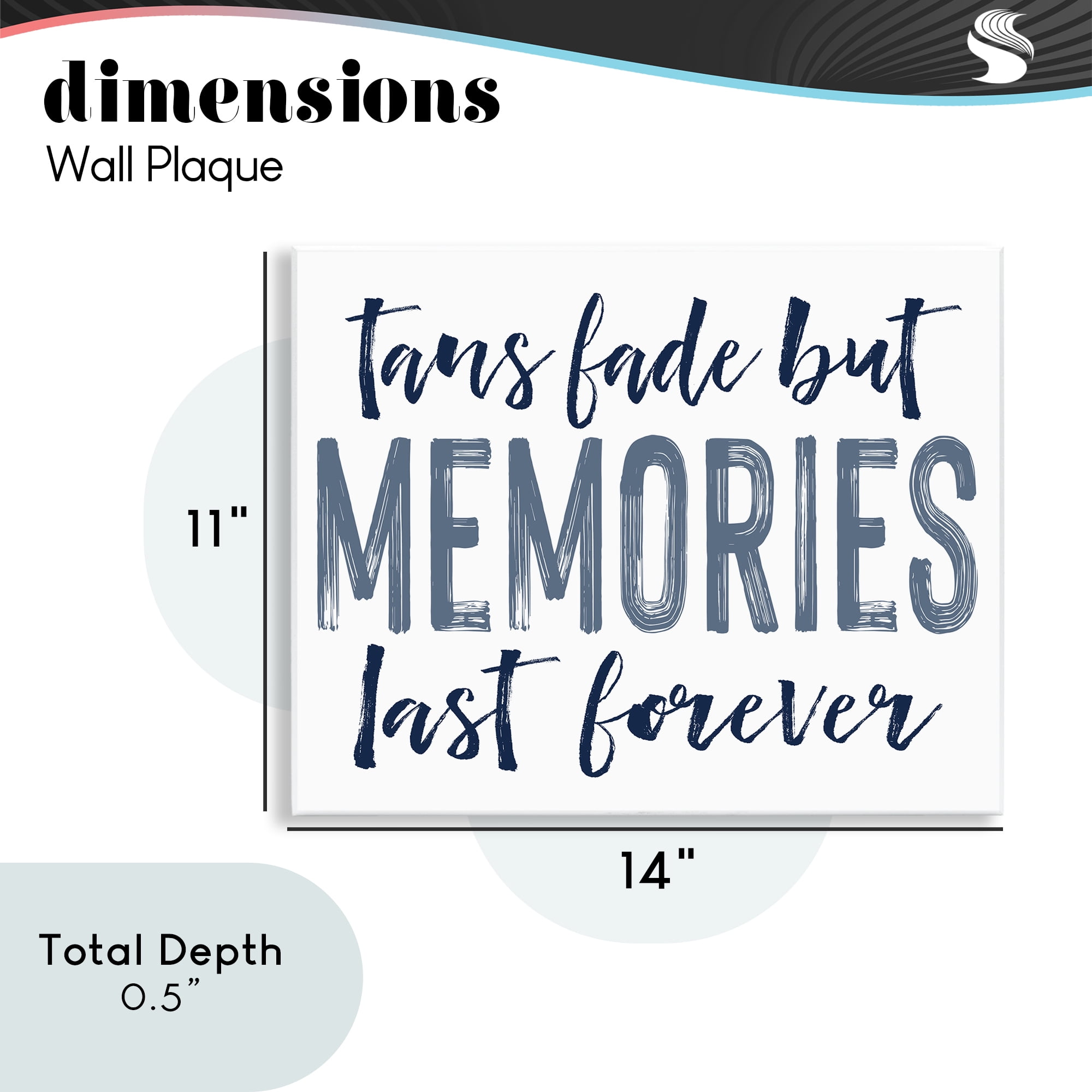 Summer Memories Last Forever Wall Plaque Art, design by Lettered and Lined