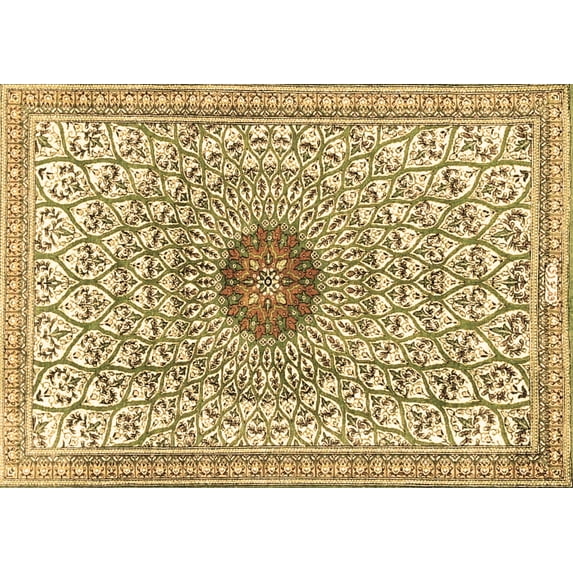 Ahgly Company Indoor Rectangle Medallion Brown Traditional Area Rugs, 2' x 3'