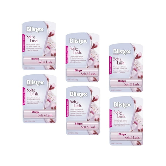 6 Pack Blistex Soft & Lush Size .13 Ounce