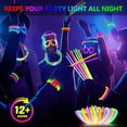 thumbnail image 2 of 250 Pcs Glow in the Dark Party Supplies for Kids Adults, Light Up Favors with Rings, Glow Sticks DIY Glow Necklaces Bracelets Glass Hair band, Neon Party Supplies, 2 of 7