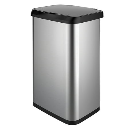GLAD 20G Stainless Steel Sensor Trash Can with Clorox Odor Protection Lid |
