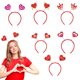 thumbnail image 2 of Diadema de corazón con purpurina roja, accesorio para el cabello para Halloween, fiestas, bodas, cumpleaños y disfraces., 2 of 8