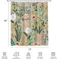 thumbnail image 6 of Extra Long Shower Curtain 72 x 84 Inch, Tall Boho Floral Shower Curtain for Bathroom, Tropical Leaves Flower Plant Cute Fabric Shower Curtain Set with Hooks, Beige, 6 of 6