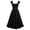 *Black, variant on ClodeEU Women's Square Neck Cap Sleeve Waist Cinched Swing Midi Dress,Vintage Cocktail Party Dress Green,Women's Plus XXL
