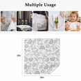 thumbnail image 4 of Grey Farmhouse Cloth Napkins, Floral Floral Plant Leaf Vintage Spring Washable and Reusable Dinner Napkins Set of 6, Table Napkin for Kitchen Party Birthday Wedding Hotel Housewarming 20"x20", 4 of 8