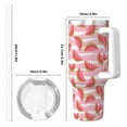 thumbnail image 4 of Sikiie Cute Watermelon Insulated Stainless Water Bottle Lid Travel Mug Cup Insulated Tumblers Cup 40oz Ice Bully With Handle, 4 of 8