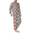 thumbnail image 2 of KLL Colorful Checkered Sleepwear Mens Flannel Pajamas,Long Cotton Pj Set, 2 of 7