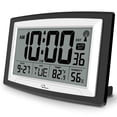 thumbnail image 1 of Reloj atómico Wallarge con pantalla de temperatura y humedad, 1 of 6