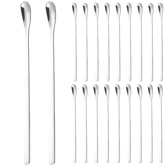 20 Pcs Stainless Steel Coffee Stirring Spoons, 6.9 in（17.8 cm）Long Handle Drink Stirring Spoon for Cocktail, Bar, Tea, Mirror Polished, Tea Jar Spoon