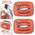 thumbnail image 1 of Cosméticos Sardinas Enlatadas Almacenamiento Bonita Creativa para El 2 Uds. Color Naranja, 1 of 5