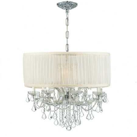 

Twelve Light Chandelier in Classic Style 30 inches Wide By 27 inches High-Swarovski Strass Crystal Type-Polished Chrome Finish-White Shade Color