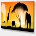 thumbnail image 2 of African Wildlife Panorama - African Canvas Art Print, 2 of 3