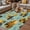 Teal Green, variant on Construction Truck Outdoor Rug for Patio/Deck/Porch, Non-Slip Large Area Rug 5 x 8 Ft, Cartoon Grips and Bulldozers Turmeric Indoor Outdoor Rugs Washable Area Rugs, Camping Rug Carpet Runner