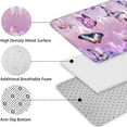 thumbnail image 5 of Purple Butterfly Pattern Bathroom Rugs Sets 3 Piece,Toilet Cover Set,Absorbent Non Slip Bathroom Mats Sets with U-Shaped Contour Rug Toilet Rug Set, 5 of 5
