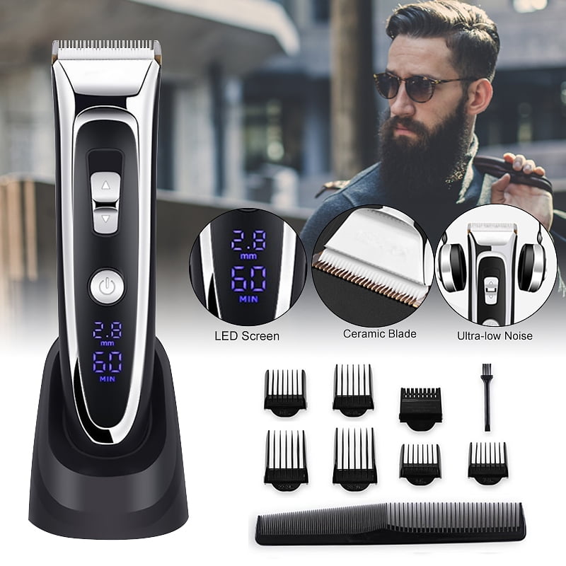 12in1 Haircut Hair Clipper Kit Men Electric Hair Clipper Recharge LED