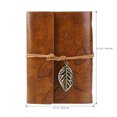 thumbnail image 4 of TINKSKY Vintage Style Leaf Leaves Pattern PU Cover Loose-leaf String Bound Blank Notebook Notepad Travel Journal Diary Jotter - Size S (Brown), 4 of 9