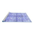 thumbnail image 2 of Ahgly Company Machine Washable Indoor Square Persian Blue Traditional Area Rugs, 5' Square, 2 of 4