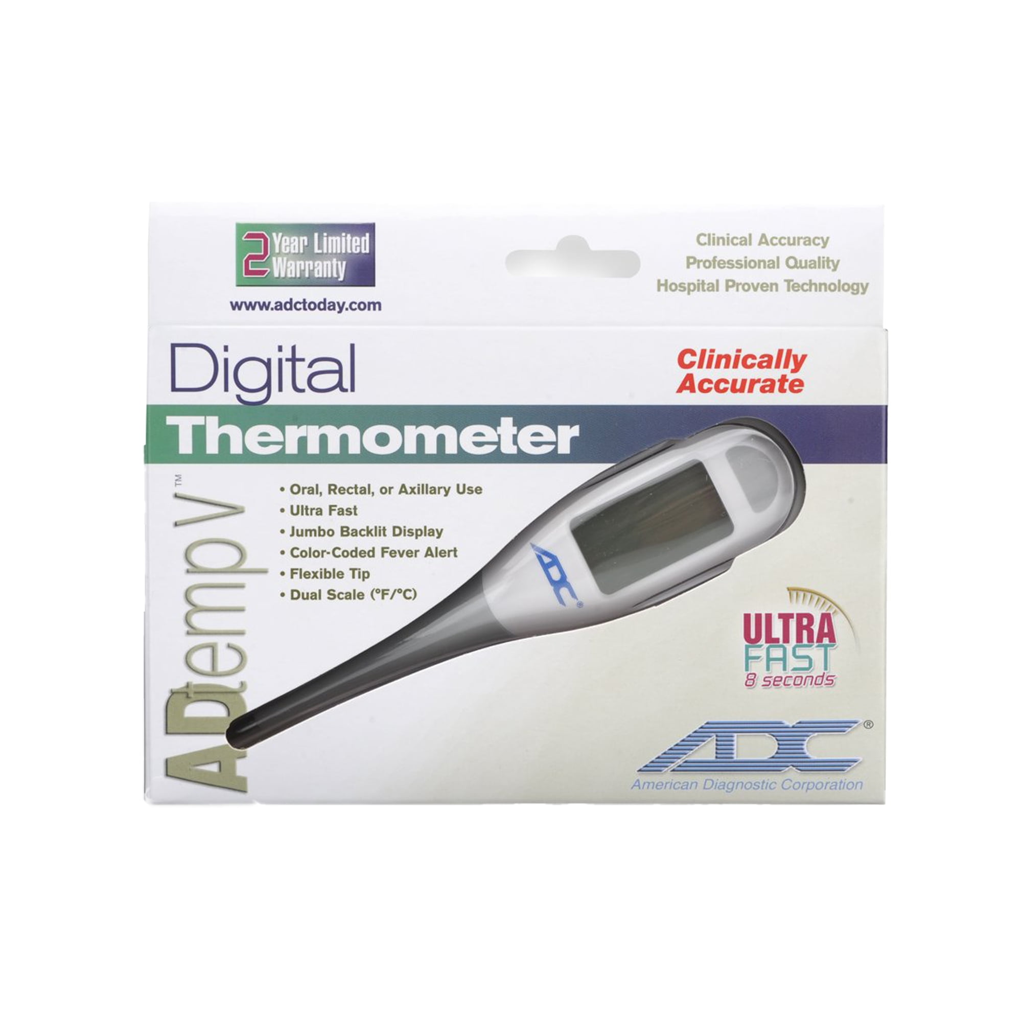 Digital Stick Thermometer Oral/Rectal (1/each)-491097_EA