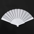 thumbnail image 2 of ckepdyeh Plastic Fabric Hand Foldable Fan for Ladies Men White Ha nd fan, 2 of 8