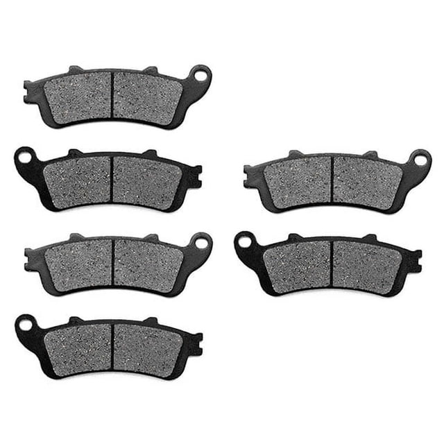 KMG Front + Rear Brake Pads Compatible with 2002-2008 Honda VTX 1800 C C1 C2 C3 - Non-Metallic Organic NAO Brake Pads Set