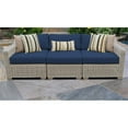 thumbnail image 2 of Coast 3 Piece Outdoor Wicker Patio Furniture Set in Navy, 2 of 2