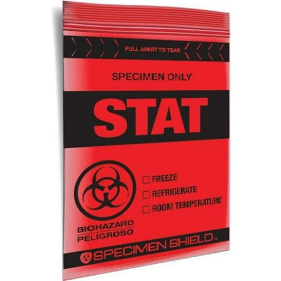 International Plastics CZSS09-C 6 x 9 in. 0.002 Gauge Red Reclosable 3 Wall Transport Zipper Locking Biohazard Bag - Case of 1000