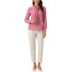 thumbnail image 2 of INSPIRAR CHIC Blusas de Manga Larga para Mujeres Chifón Plisado con Lazo Cuello Top Camisa M Rosa Polvoriento, 2 of 6