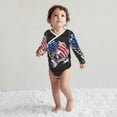 thumbnail image 4 of Xecao Largemouth Bass Fish in USA Print Baby unisex-baby Cotton Long-sleeve Bodysuits-3 Months, 4 of 6