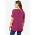 thumbnail image 2 of Woman Within Plus Size Perfect Short-Sleeve Crewneck Cotton Tee, 2 of 6