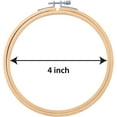 thumbnail image 2 of 4 Inch 1 Piece Wooden Embroidery Hoops Bamboo Circle Cross Stitch Hoop for Embroidery & Art Craft Handy Sewing, 2 of 7