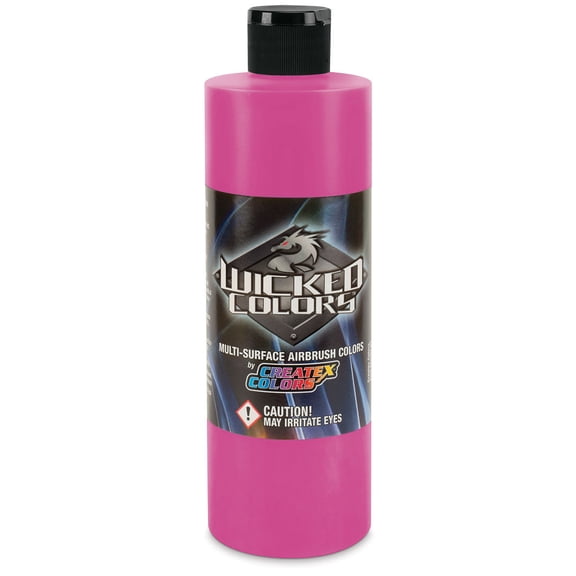 Createx Wicked Colors Airbrush Color - 16 oz, Fluorescent Raspberry